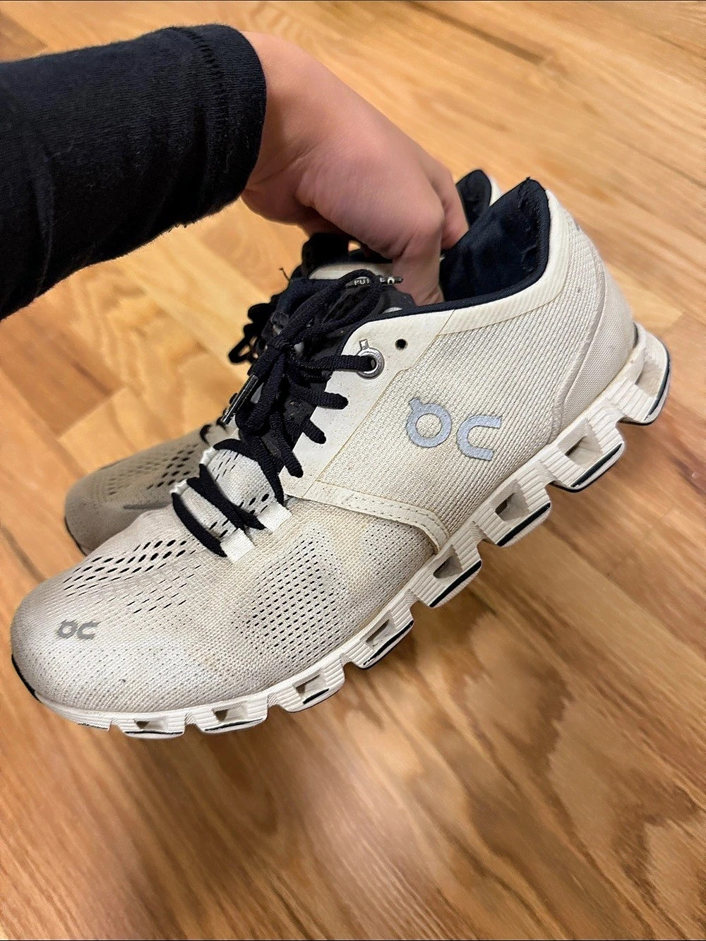 On Cloud 5 White & Black Athletic Shoes